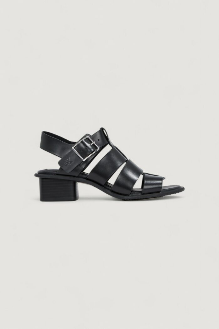 Sandali Calvin Klein HEEL SQUARE MG BUCKLE Nero