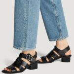 Sandali Calvin Klein Jeans HEEL SQUARE MG BUCKLE Nero - Foto 2