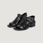 Sandali Calvin Klein Jeans HEEL SQUARE MG BUCKLE Nero - Foto 4