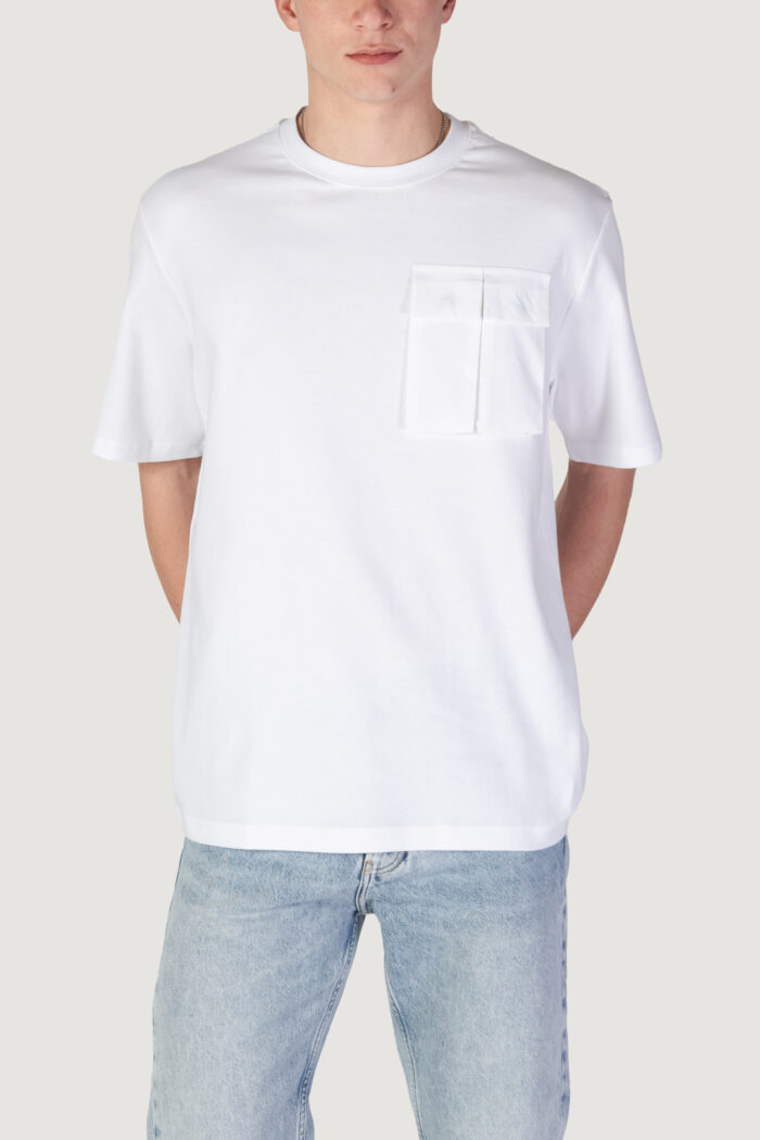 T-shirt Antony Morato RELAXED FIT LOGO PRINT ON BACK COLLAR Bianco