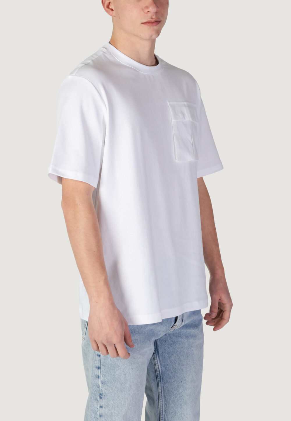 T-shirt Antony Morato RELAXED FIT LOGO PRINT ON BACK COLLAR Bianco - Foto 3