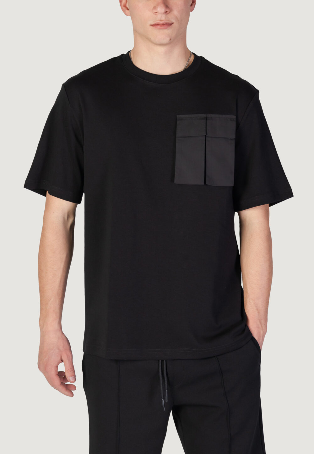 T-shirt Antony Morato RELAXED FIT LOGO PRINT ON BACK COLLAR Nero - Foto 1