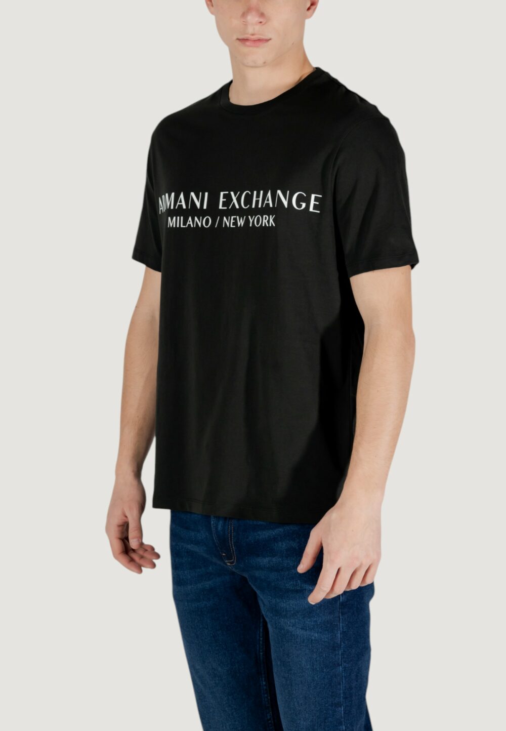 T-shirt Armani Exchange MILANO/NEW YORK Black-White - Foto 2