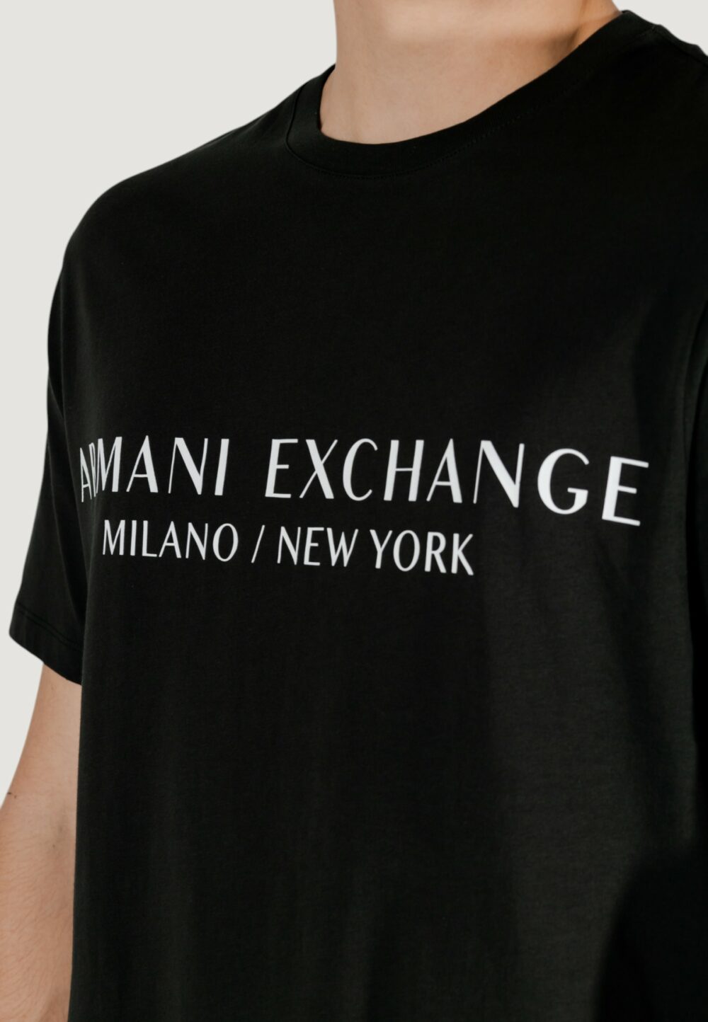 T-shirt Armani Exchange MILANO/NEW YORK Black-White - Foto 3