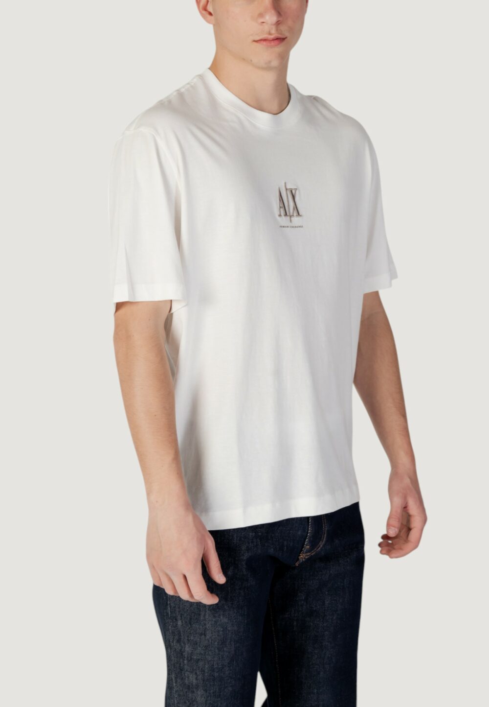 T-shirt Armani Exchange  Panna - Foto 3