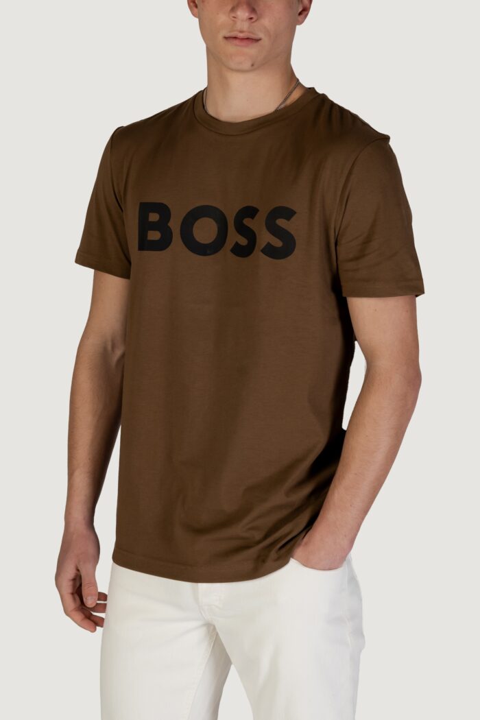 T-shirt Boss THINKING 1 Marrone