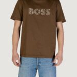 T-shirt Boss Te_logotexture 10262528 01 Verde Oliva - Foto 1