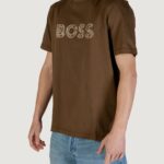 T-shirt Boss Te_logotexture 10262528 01 Verde Oliva - Foto 2