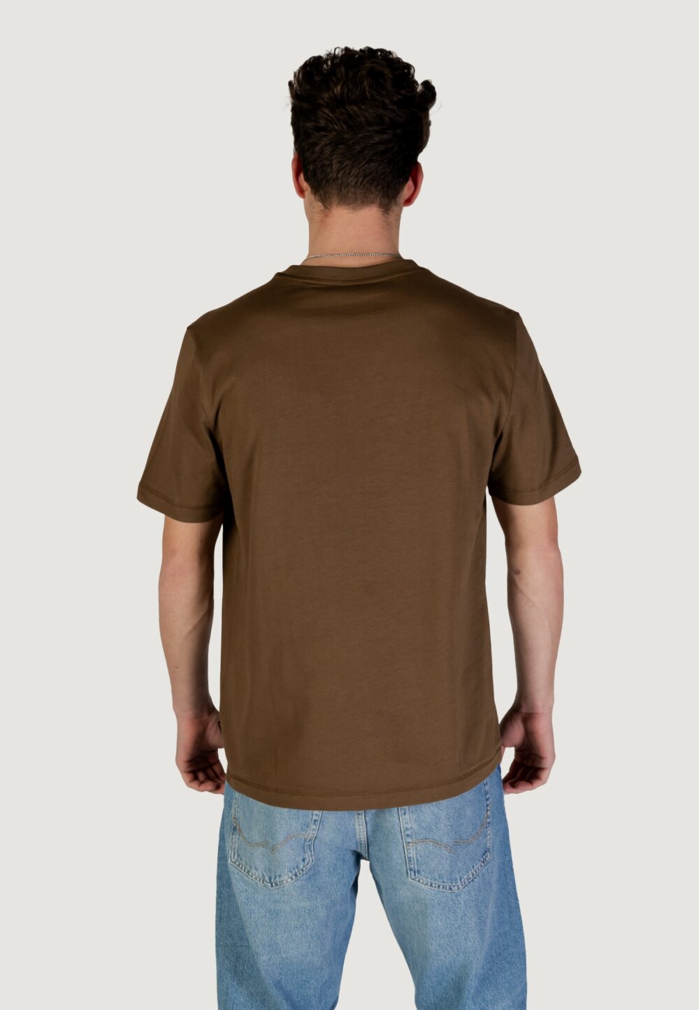 T-shirt Boss Te_logotexture 10262528 01 Verde Oliva - Foto 4