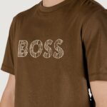 T-shirt Boss Te_logotexture 10262528 01 Verde Oliva - Foto 5