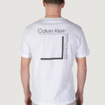 T-shirt Calvin Klein CP-LINEAR BOX LOGO Bianco - Foto 4