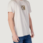 T-shirt Calvin Klein Jeans SMALL CK BOX TEE Beige chiaro - Foto 3