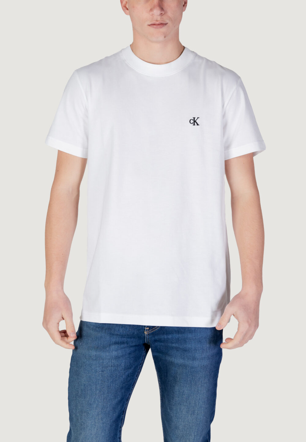 T-shirt Calvin Klein Jeans HEAVY REGULAR TEE Bianco - Foto 1