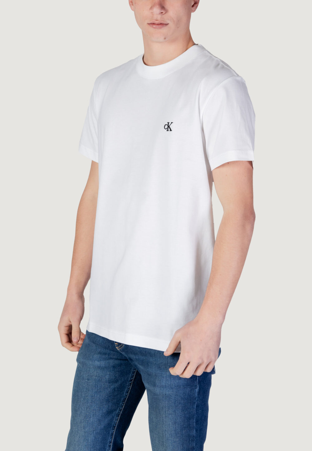 T-shirt Calvin Klein Jeans HEAVY REGULAR TEE Bianco - Foto 2