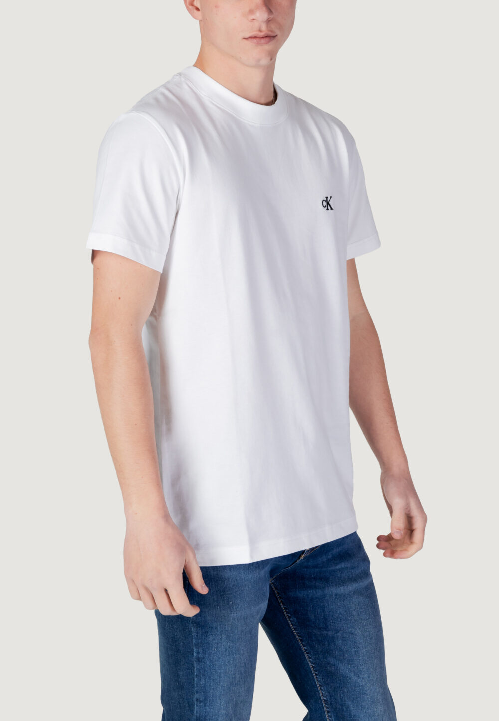 T-shirt Calvin Klein Jeans HEAVY REGULAR TEE Bianco - Foto 3