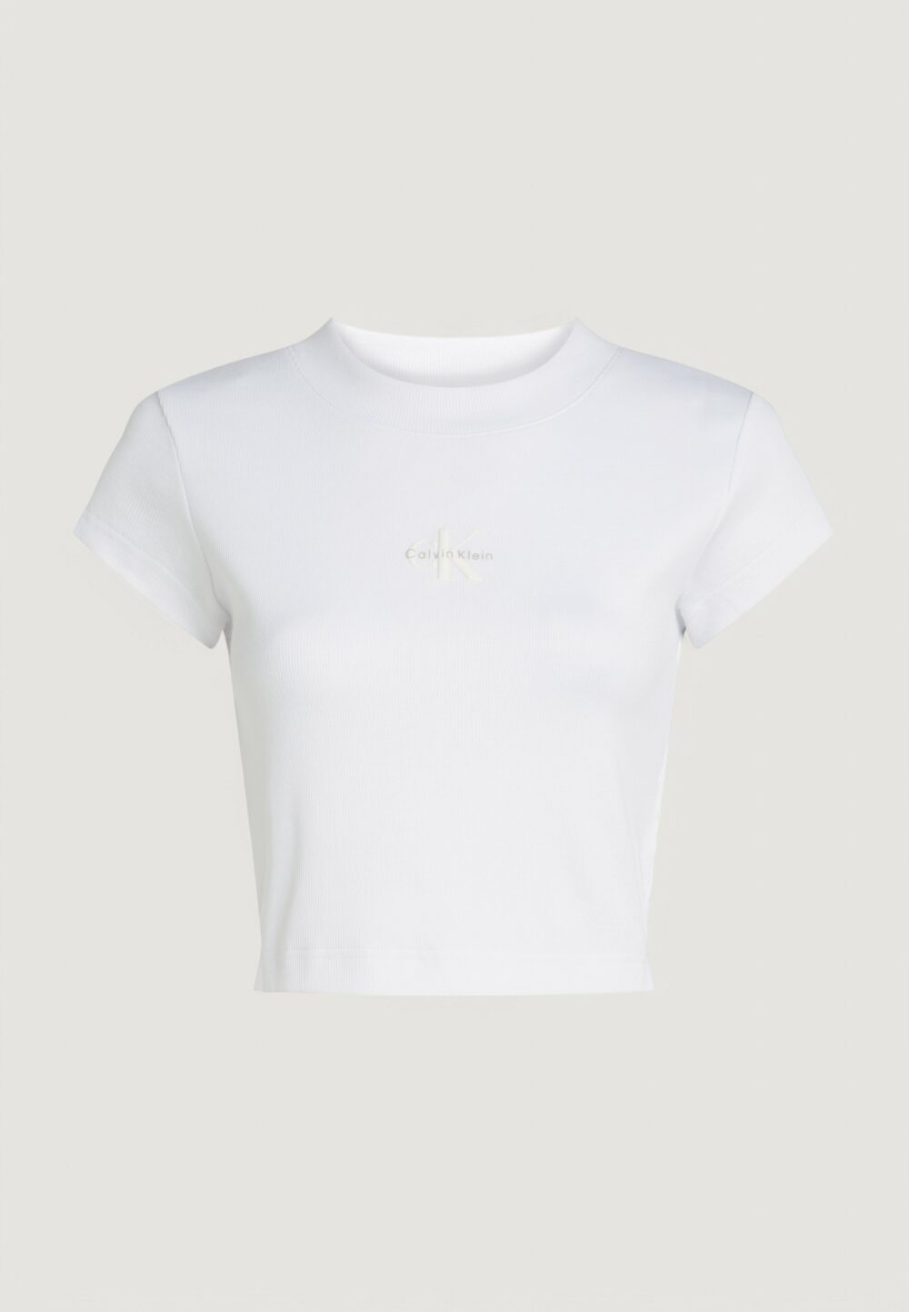 T-shirt Calvin Klein Jeans MONOGRAM BABY TEE Bianco - Foto 5