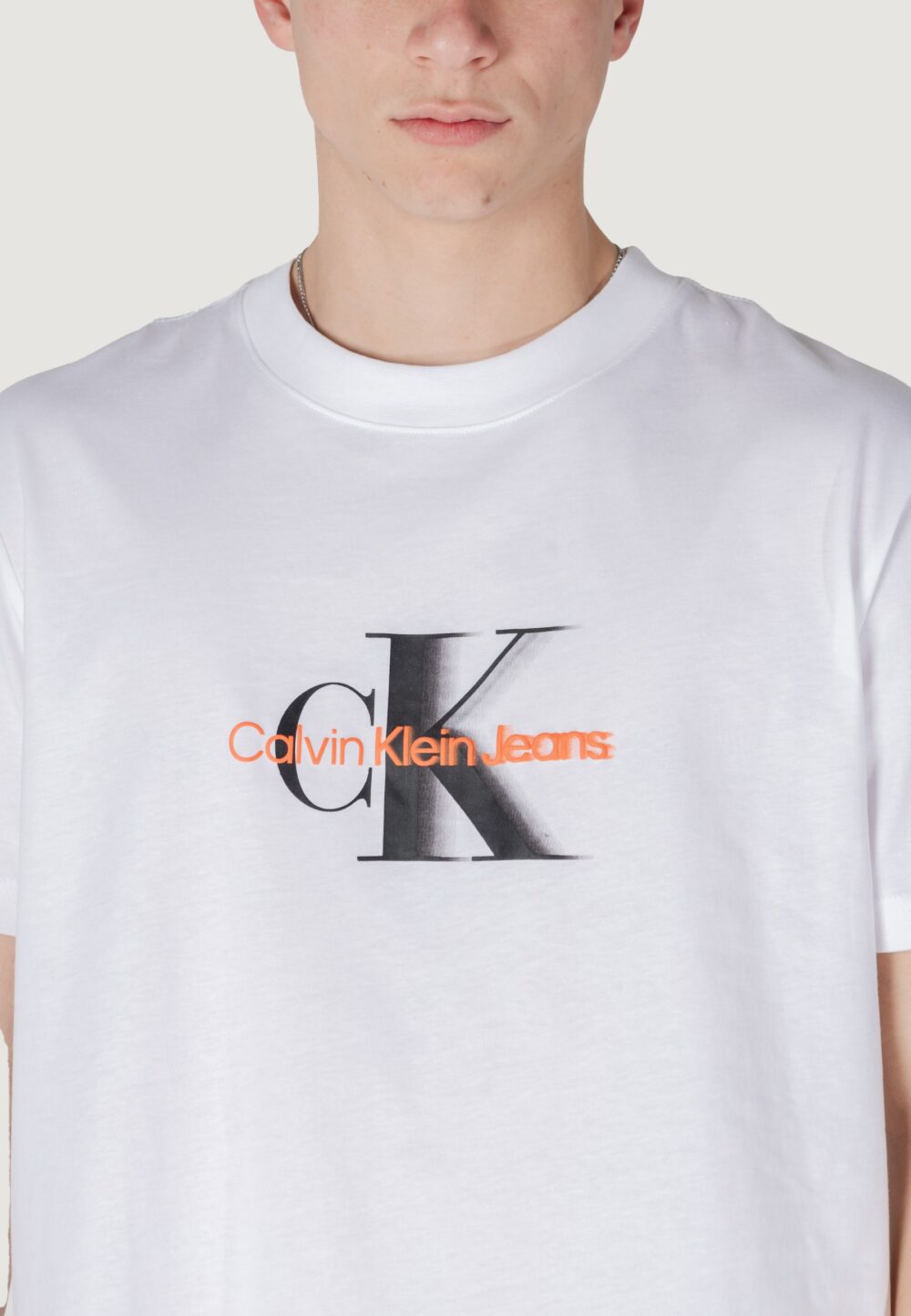 T-shirt Calvin Klein Jeans MONOLOGO SHIFT TEE Bianco - Foto 2