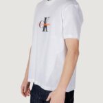 T-shirt Calvin Klein Jeans MONOLOGO SHIFT TEE Bianco - Foto 4