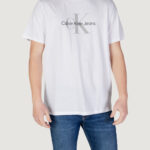 T-shirt Calvin Klein Jeans SS HERO MONOGRAM TEE Bianco - Foto 1