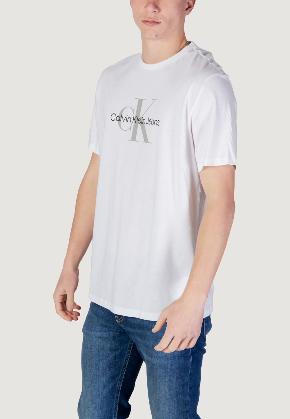 T-shirt Calvin Klein Jeans SS HERO MONOGRAM TEE Bianco - Foto 2