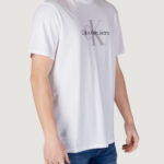 T-shirt Calvin Klein Jeans SS HERO MONOGRAM TEE Bianco - Foto 3