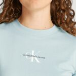 T-shirt Calvin Klein Jeans MONOLOGO BABY Blu Chiaro - Foto 5