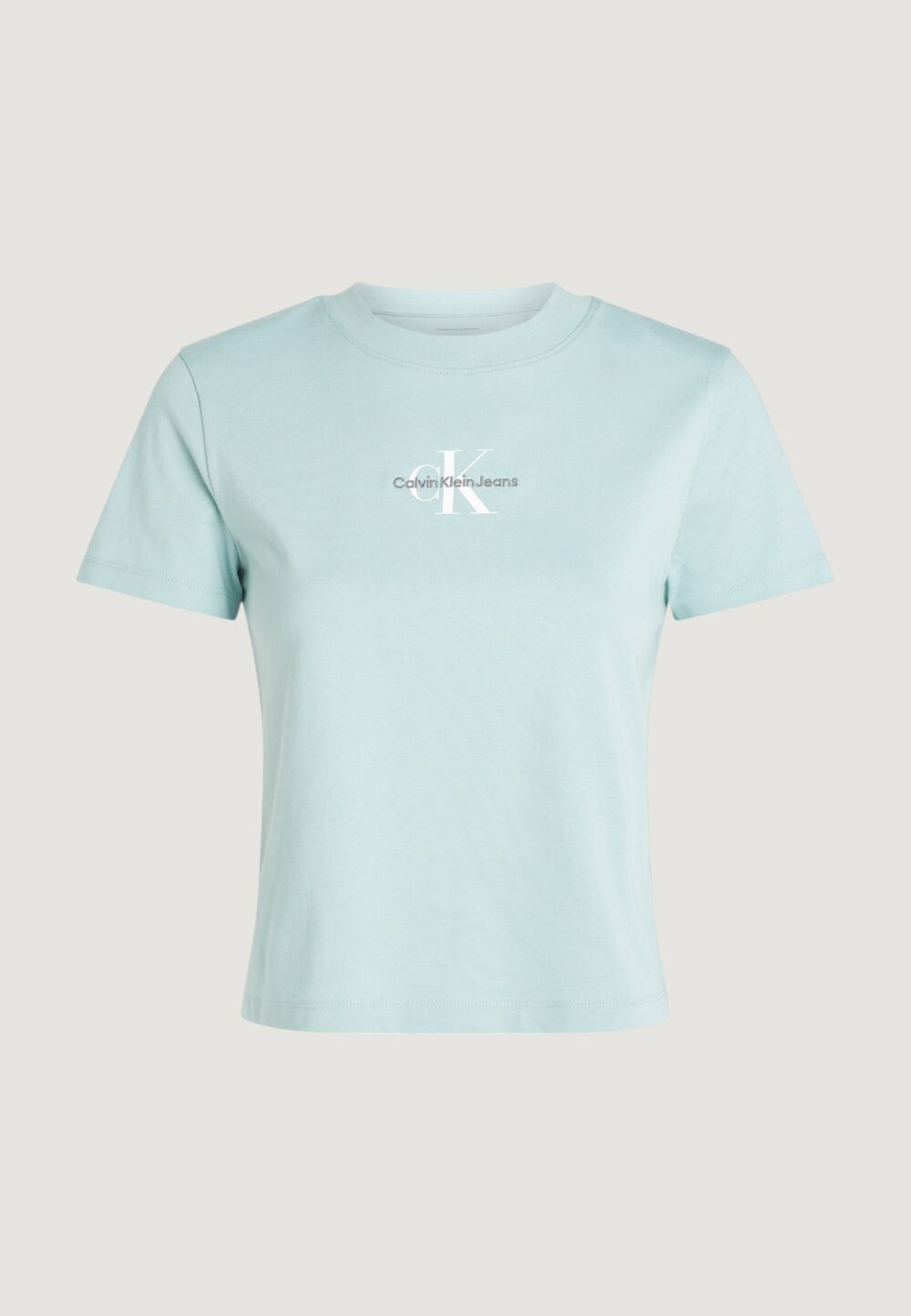 T-shirt Calvin Klein Jeans MONOLOGO BABY Blu Chiaro - Foto 2