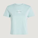 T-shirt Calvin Klein Jeans MONOLOGO BABY Blu Chiaro - Foto 2