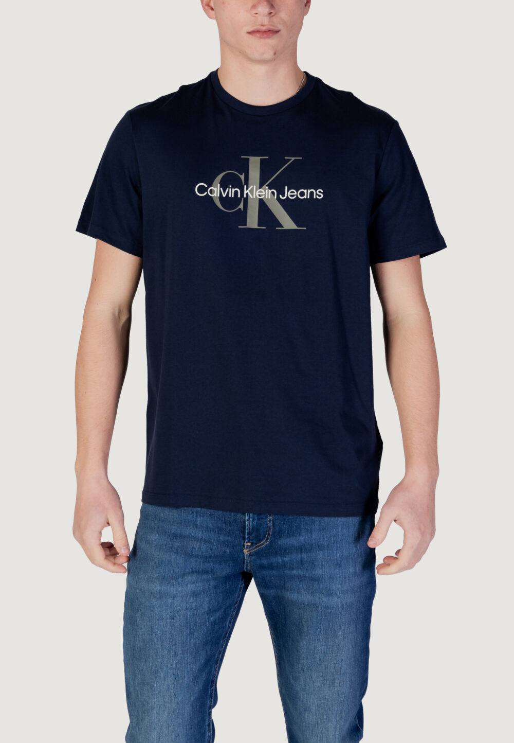 T-shirt Calvin Klein Jeans SS HERO MONOGRAM TEE Blue scuro - Foto 1