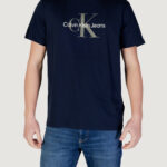 T-shirt Calvin Klein Jeans SS HERO MONOGRAM TEE Blue scuro - Foto 1