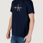 T-shirt Calvin Klein Jeans SS HERO MONOGRAM TEE Blue scuro - Foto 2