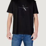 T-shirt Calvin Klein Jeans SHINY MONOLOGO TEE Nero - Foto 1