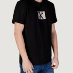 T-shirt Calvin Klein Jeans SMALL CK BOX TEE Nero - Foto 3