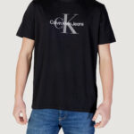 T-shirt Calvin Klein Jeans SS HERO MONOGRAM TEE Nero - Foto 1