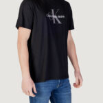 T-shirt Calvin Klein Jeans SS HERO MONOGRAM TEE Nero - Foto 3