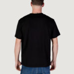 T-shirt Calvin Klein Jeans TEXTURED MONOLOGO TEE Nero - Foto 4