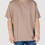 T-shirt Calvin Klein Jeans WASHED PUFF PRINT Taupe - Foto 1