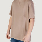 T-shirt Calvin Klein Jeans WASHED PUFF PRINT Taupe - Foto 2