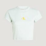 T-shirt Calvin Klein Jeans MONOGRAM BABY TEE Verde - Foto 2