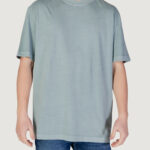 T-shirt Calvin Klein Jeans WASHED PUFF PRINT Verde - Foto 1