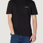 T-shirt Calvin Klein CP-LINEAR BOX LOGO Nero - Foto 1