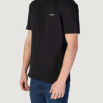 T-shirt Calvin Klein CP-LINEAR BOX LOGO Nero - Foto 3