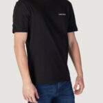 T-shirt Calvin Klein CP-LINEAR BOX LOGO Nero - Foto 4