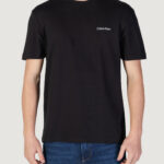 T-shirt Calvin Klein CP-LINEAR BOX LOGO Nero - Foto 5