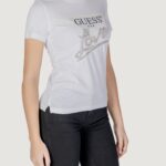 T-shirt Guess CN SS LOVE TRIANGLE Bianco - Foto 2