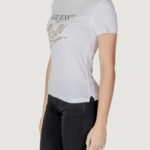 T-shirt Guess CN SS LOVE TRIANGLE Bianco - Foto 4