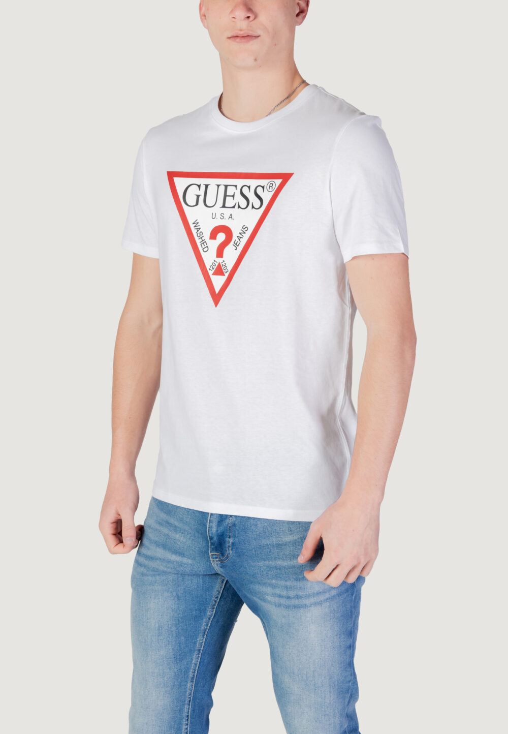 T-shirt Guess CN SS ORIGINAL LOGO Bianco - Foto 1