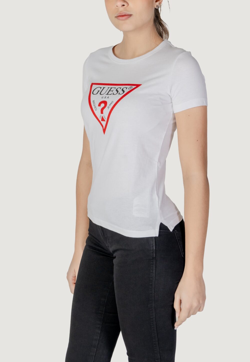 T-shirt Guess SS CN ORIGINAL TEE Bianco - Foto 4