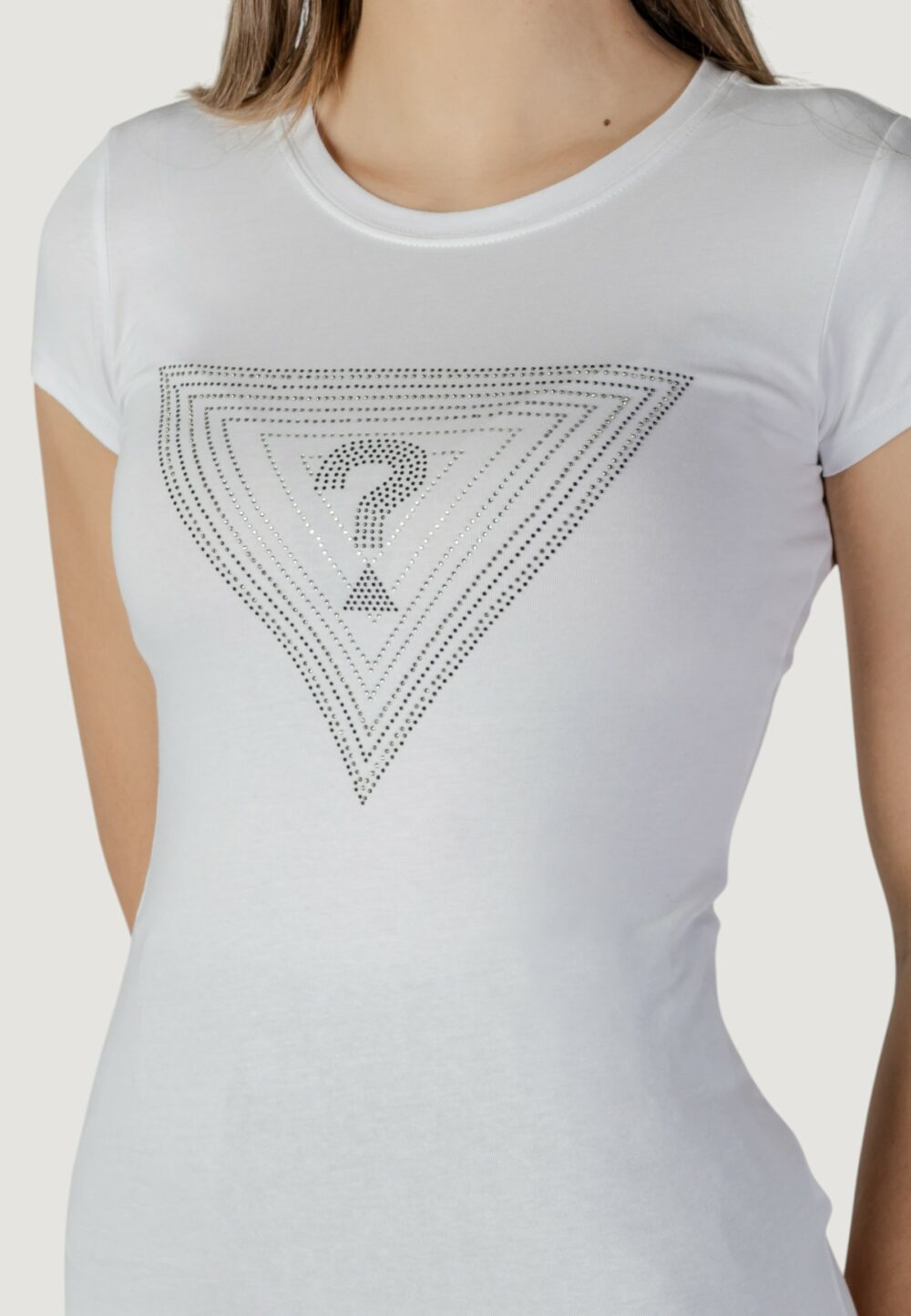 T-shirt Guess SS TRIANGLE OMBRE R3 Bianco - Foto 5