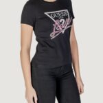 T-shirt Guess CN SS LOVE TRIANGLE Nero - Foto 2